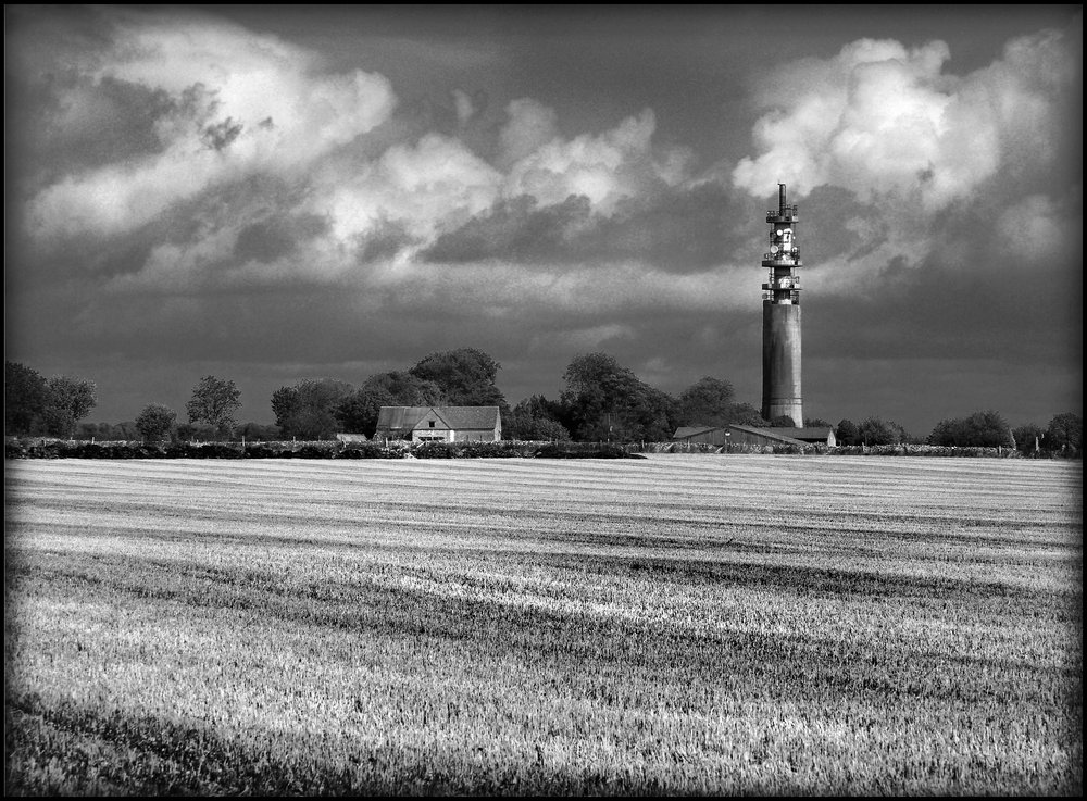 Stubble-field with Radio Tower