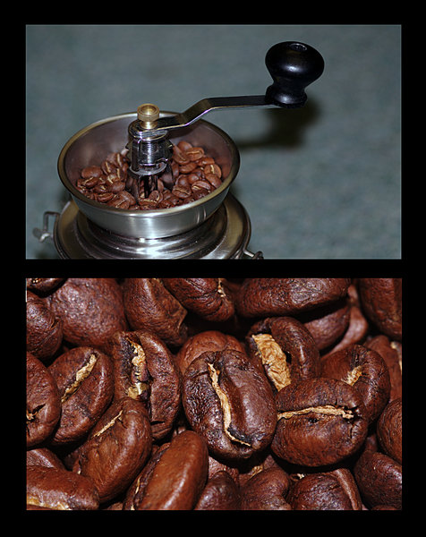 Coffee in the grinder