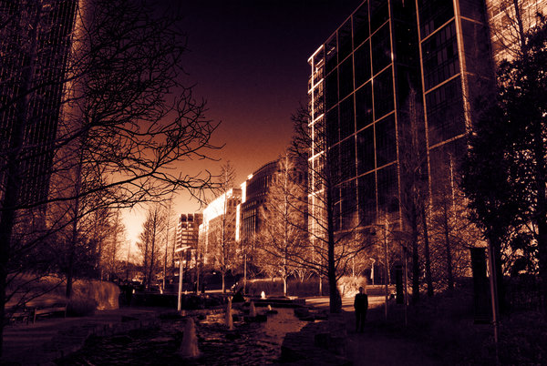 I was walking in Canary Wharf when...