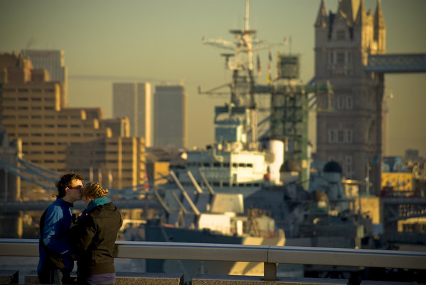 Lovers by a Warship