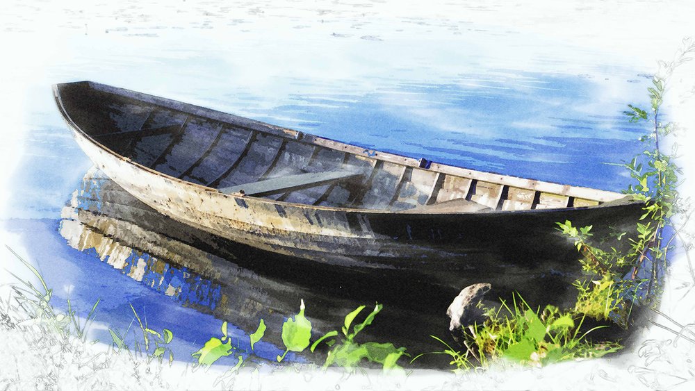 Summer Boat (Watercolour effect)