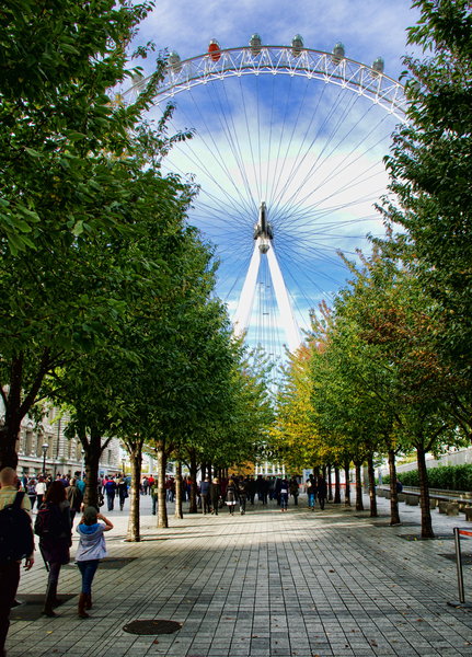 The London eye (Ferris wheel)