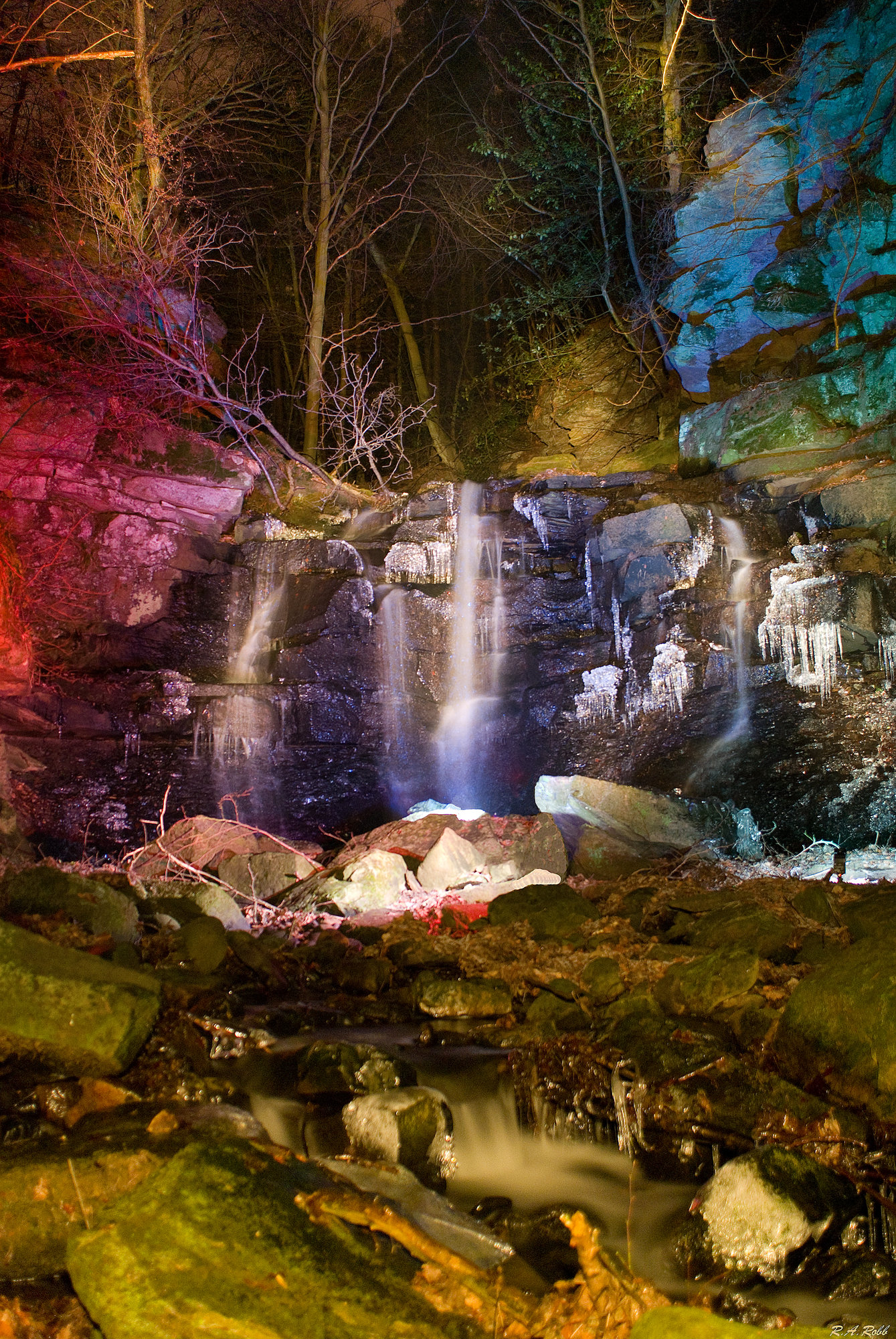 Icy waterfall.
