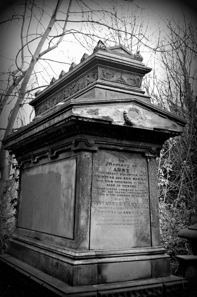 Tombstones in Sheffield General Cemetery