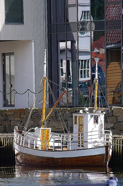 Boat and reflections