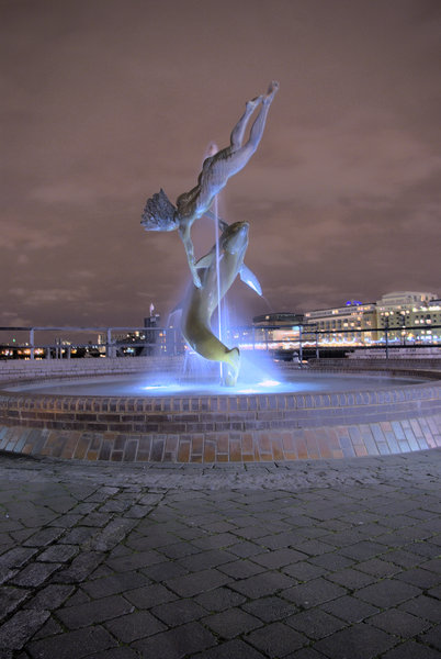 Statue at night