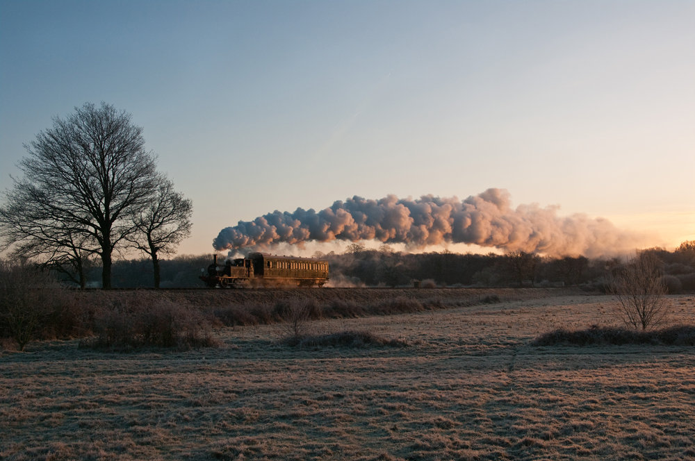 Early morning winter steam