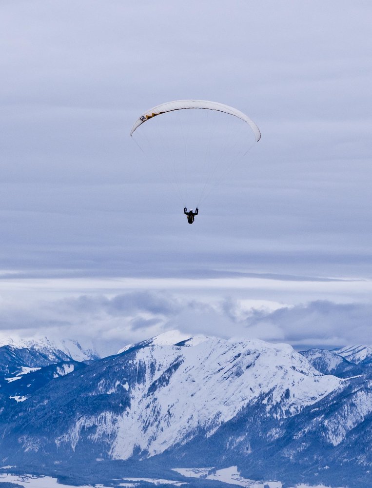 Paraglider in colour