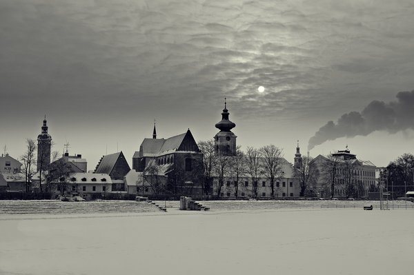 City view in winter