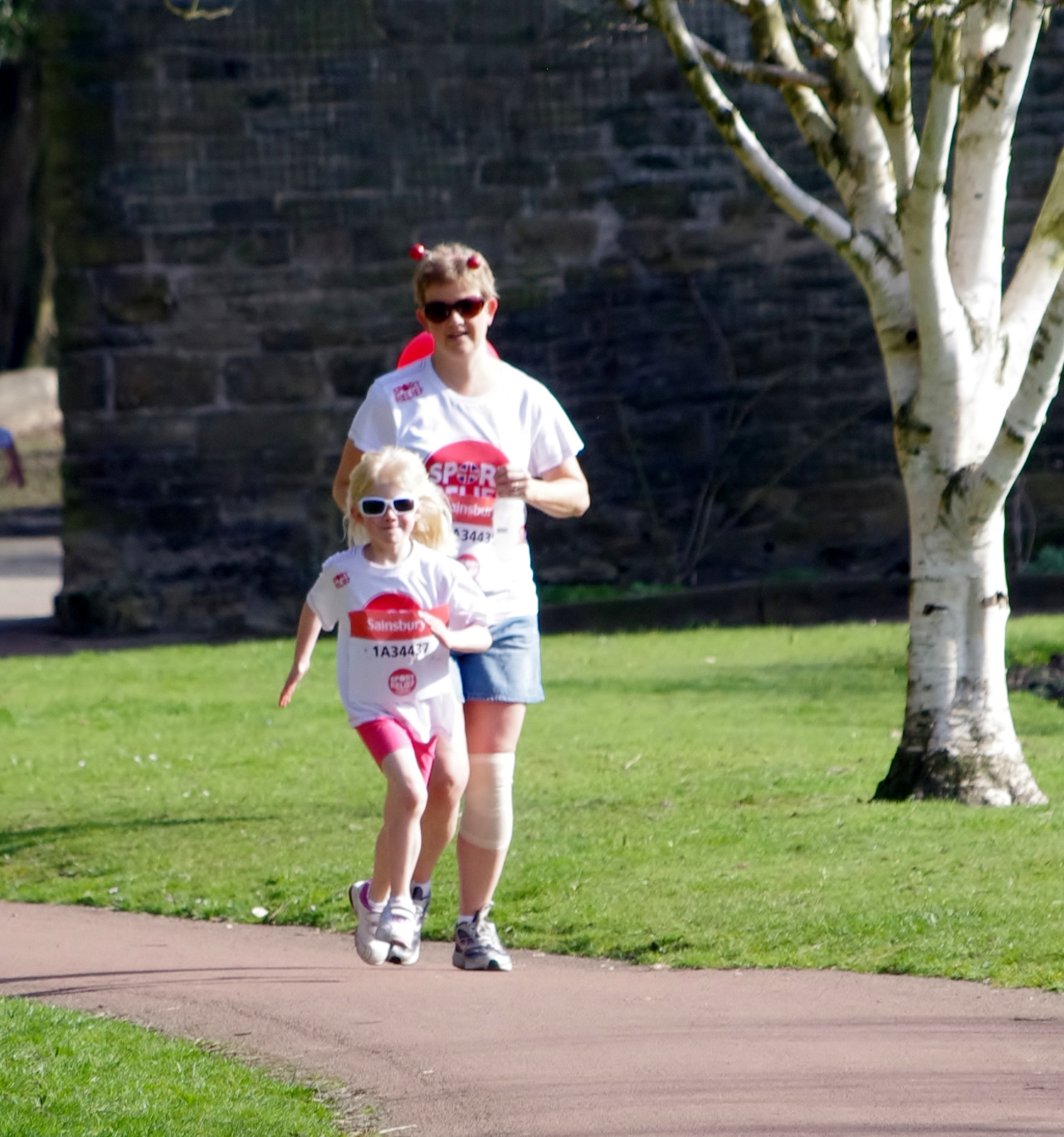 My  Grandaughter (Ella) and Daughter in Law Running in Manor Park Glossop..