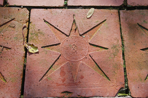 Garden paving.