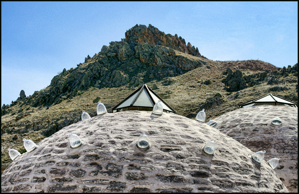 Domes of a Turkish Bath and a Hill