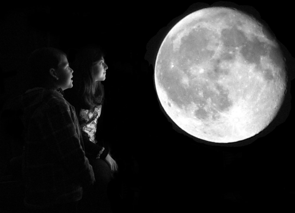 My kids and the moon