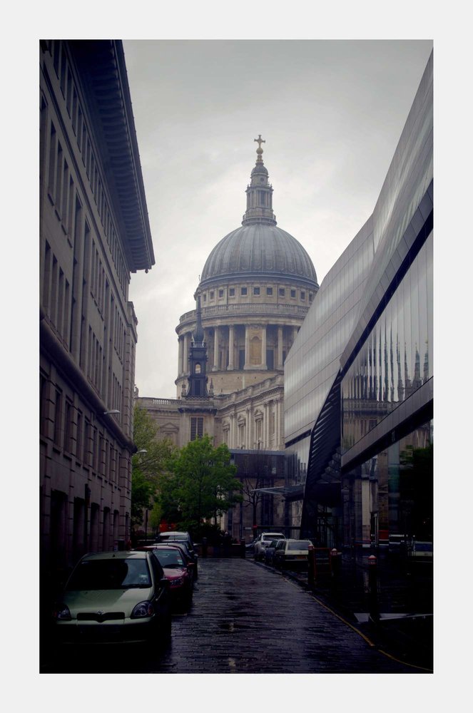 St. Paul's in the rain.