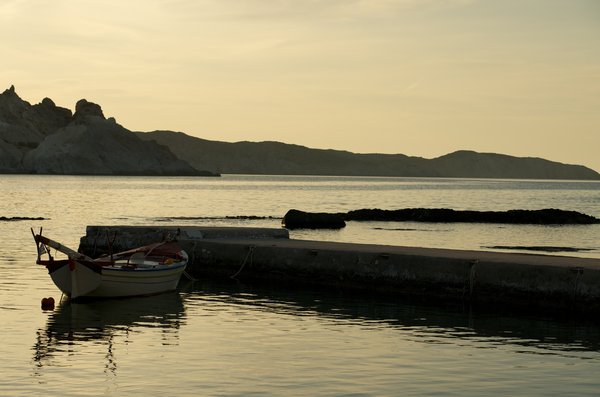 Boat in Milos