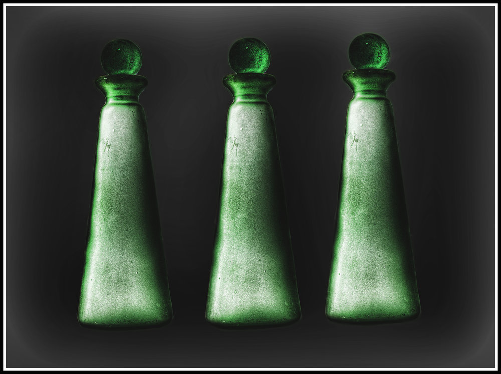 Three green bottles