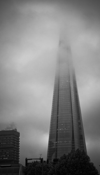 not a good view from the top today...