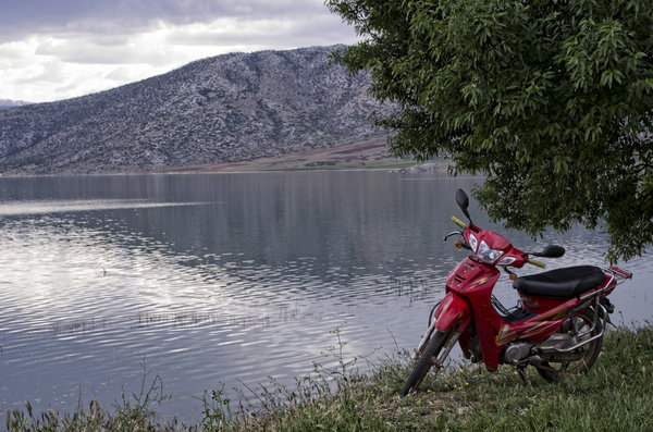 Scooter by the Lake