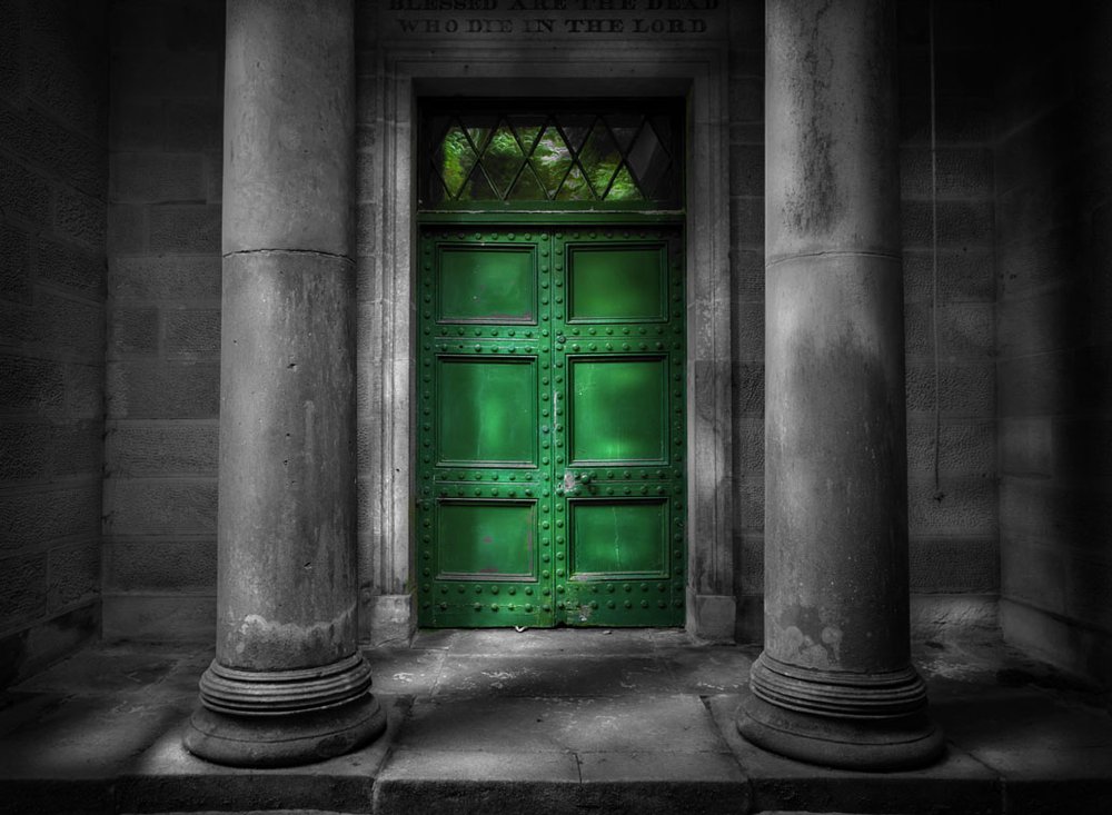 Behind the green door