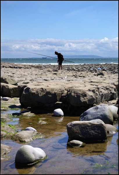 Lone fisherman returning