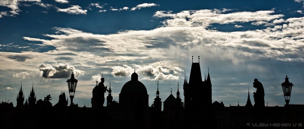 Prague silhouette