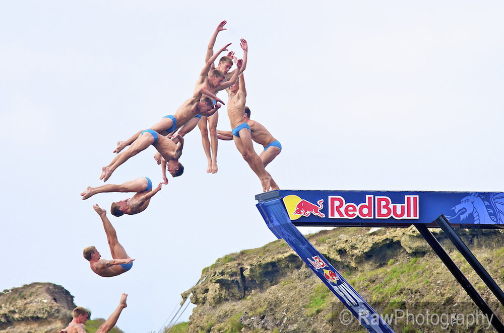 Red Bull Cliff Diving At Abereiddy, Pembrokeshire