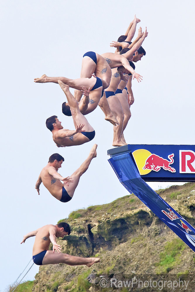 Red Bull Cliff Diving At Abereiddy, Pembrokeshire