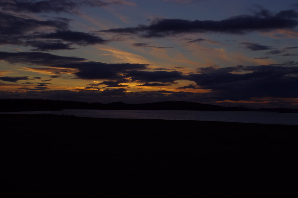 Sun set over the forth scotland
