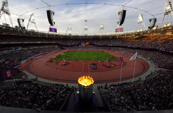 Olympic cauldren and stadium