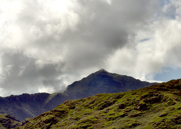 Snowdon from below Pen y Gwryd