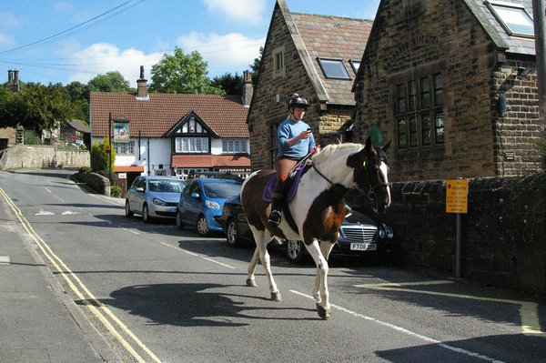 Texting whilst out on ones horse!