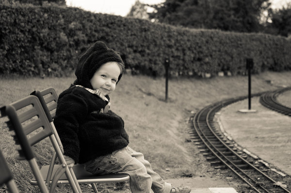 Waiting for the train