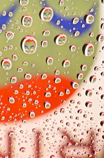 Water Drops And Postcard