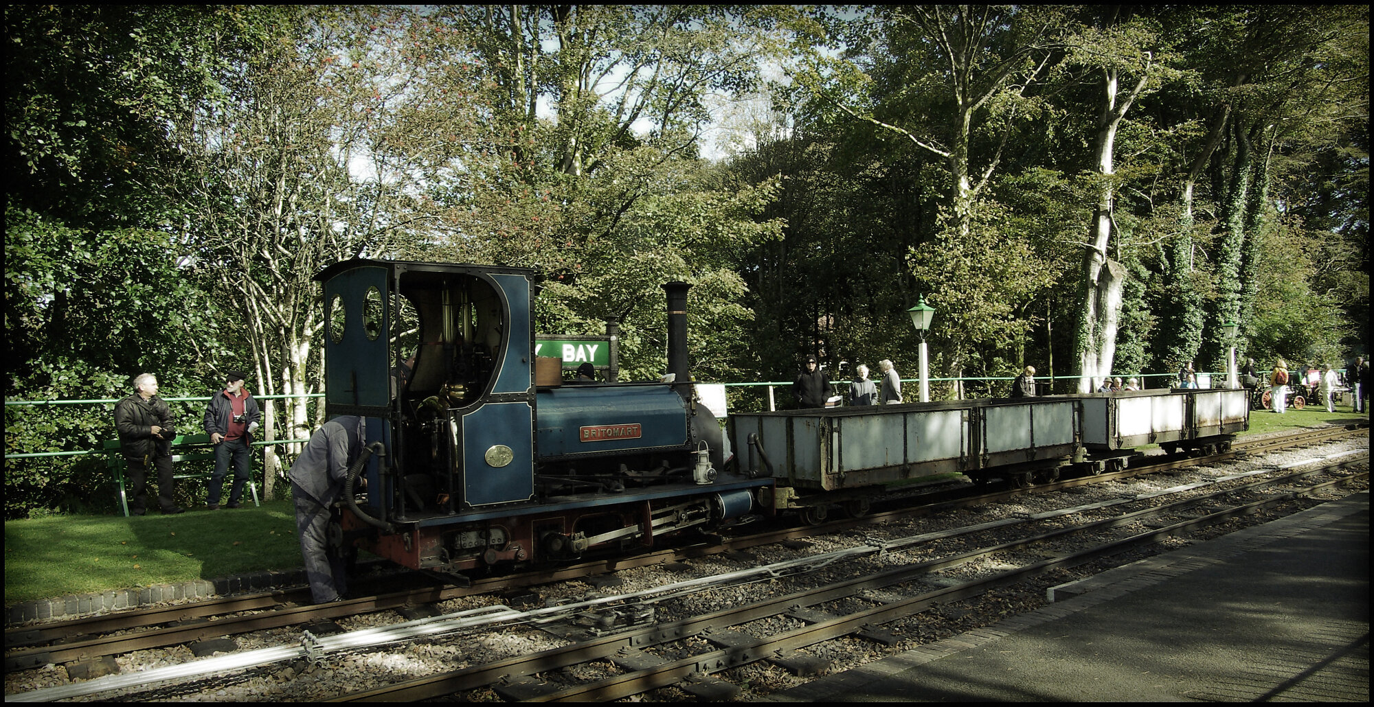 "Britomart" on a Goods Train