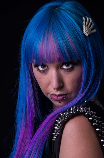 Ami with blue hair