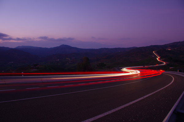 light trails