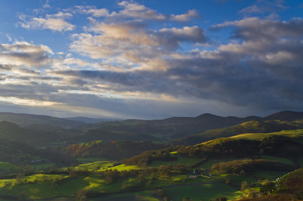 Looking down the Vale of Llangollen