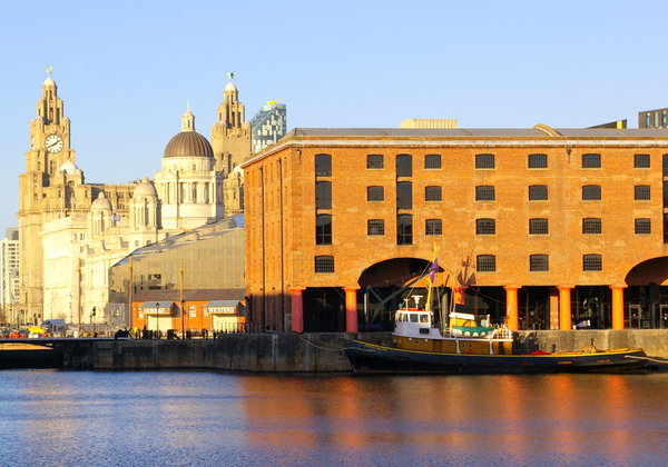 Albert Dock looking across to the Pierhead, Liverpool