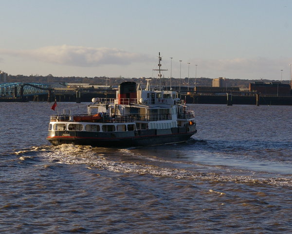 Mersey ferry Snowdrop in the winter sunshine