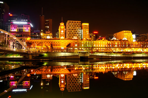 Melbourne by night.