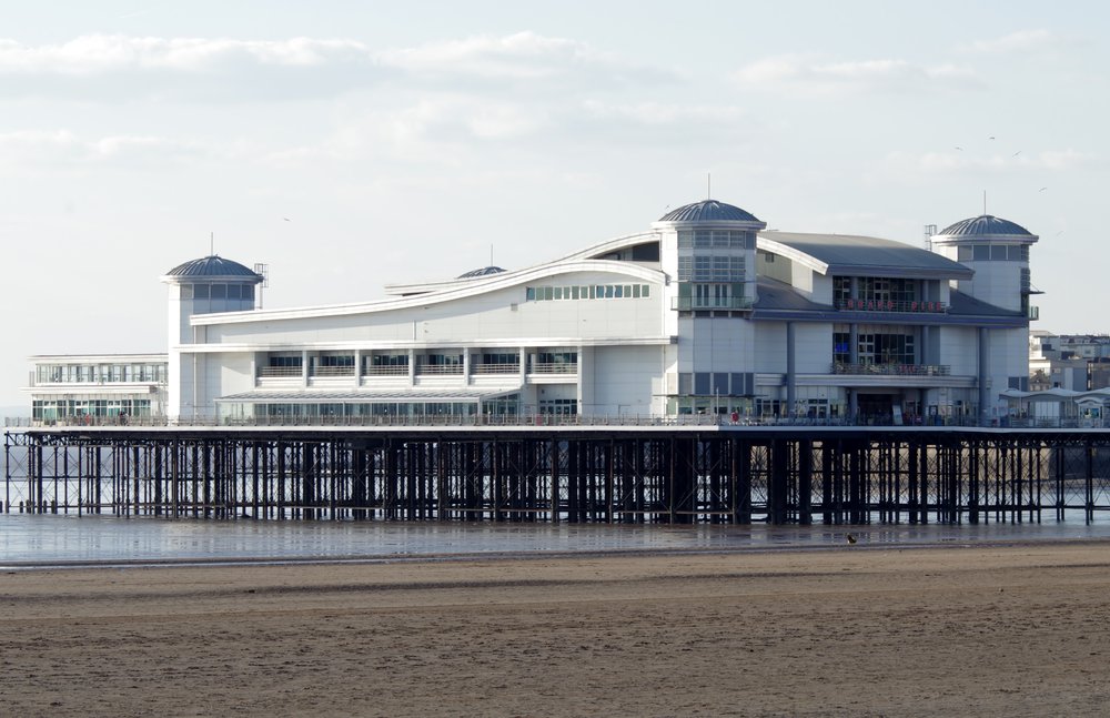The rebuilt end of the Weston Super Mare Pier.