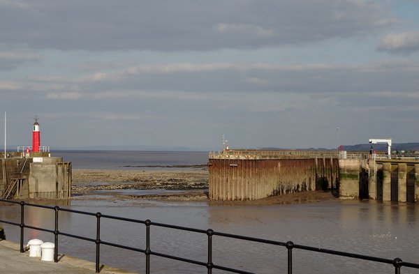 Watchet Harbour at low tide