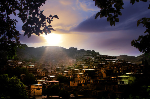 Village sunset