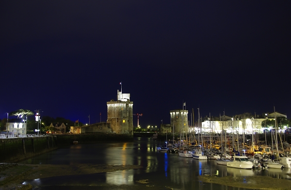 La Rochelle at night