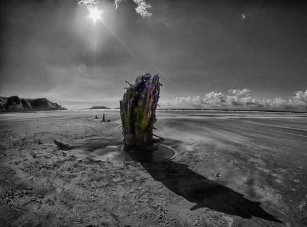 remains of a boat