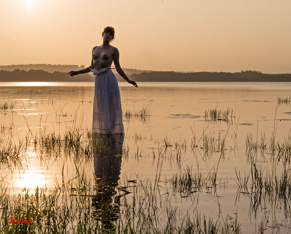 White Dress at sunset
