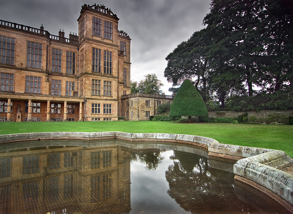 Reflection of Hardwick Hall in Colour