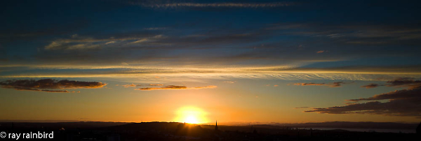 Edinburgh Castle Soctland UK at sunset wide