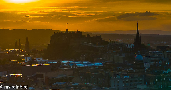 Edinburgh Castle Soctland UK at sunset