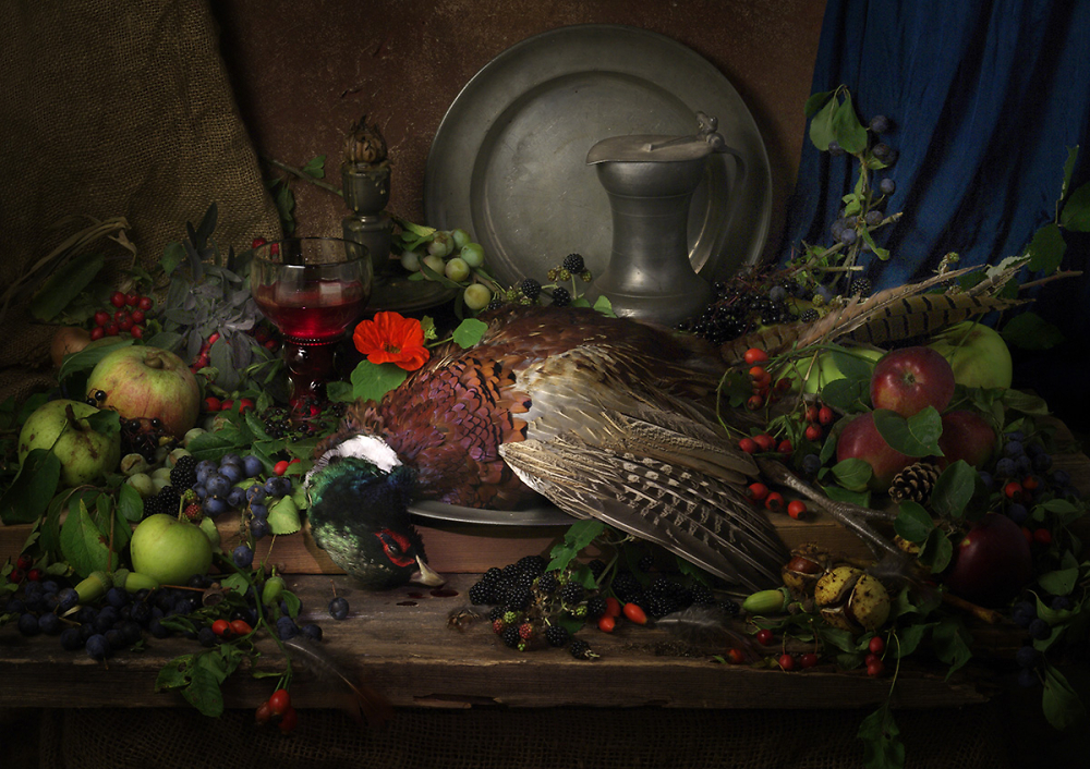 Hedgerow Fruits with Pheasant